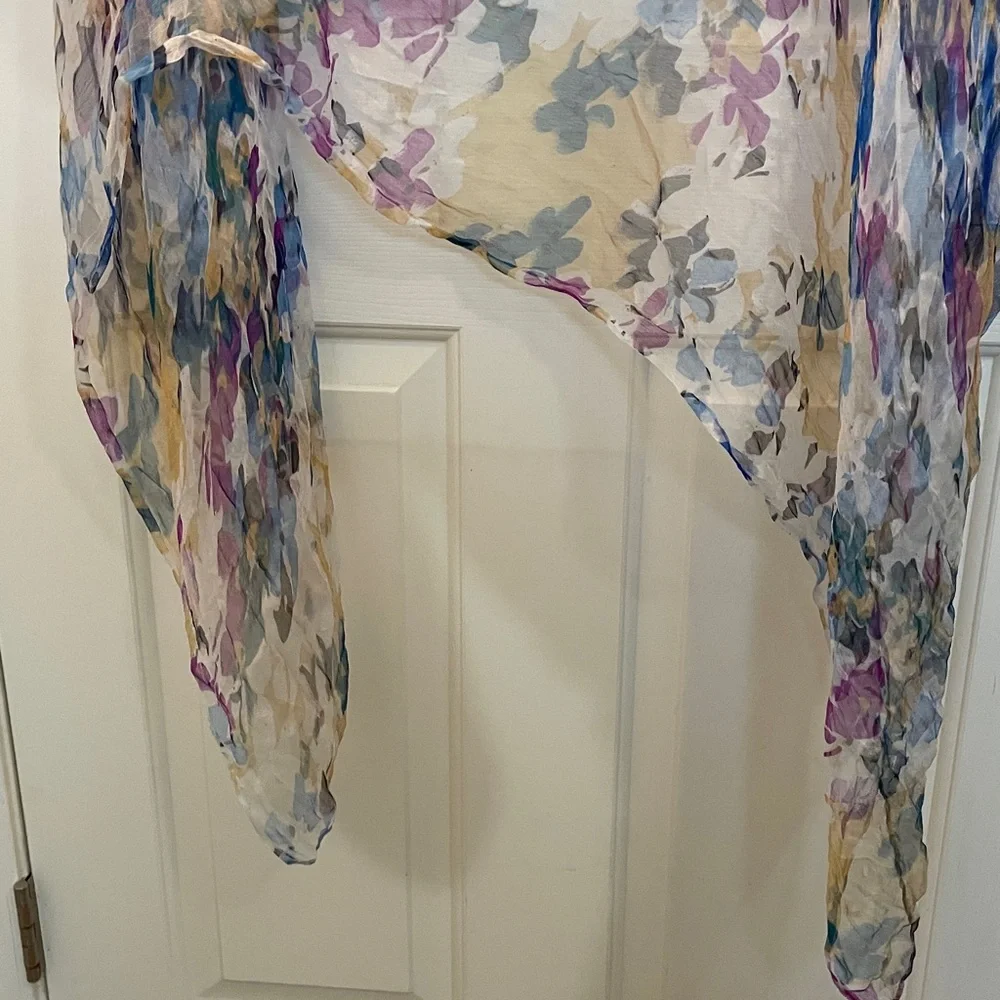 FLORAL SILK SHAWL